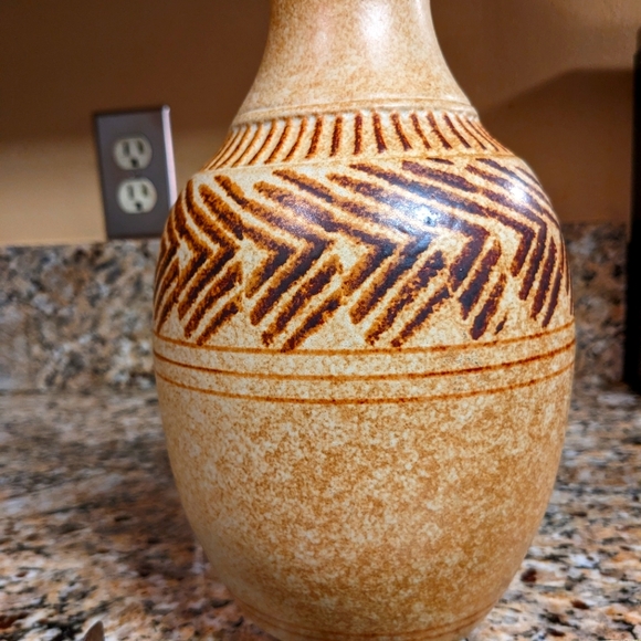 Vintage Pottery Craft USA Vase By Robert Maxwell - Exc Cond - Geometric … - Picture 5 of 5
